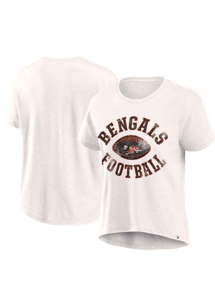 Cincinnati Bengals Womens White Football Home Short Sleeve T-Shirt