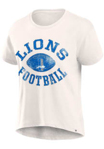 Detroit Lions Womens White Football Home Short Sleeve T-Shirt