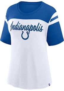 Indianapolis Colts Womens Blue Cheer Chant Short Sleeve T-Shirt