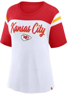 Kansas City Chiefs Womens Red Cheer Chant Short Sleeve T-Shirt