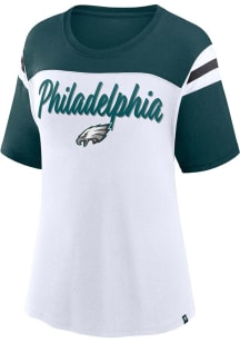 Philadelphia Eagles Womens Midnight Green Cheer Chant Short Sleeve T-Shirt