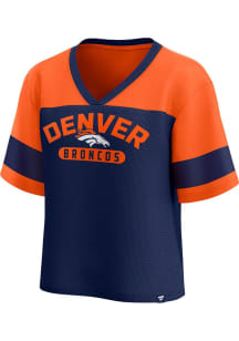 Denver Broncos Womens Homeschool Fashion Football Jersey - Navy Blue