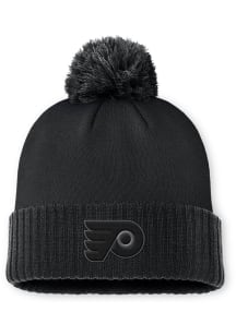 Philadelphia Flyers Black 2024 Authentic Pro Road Tonal W Cuff Pom Womens Knit Hat
