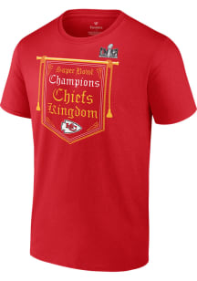Kansas City Chiefs Red Super Bowl LVIII Champions Hometown On Top Short Sleeve T Shirt