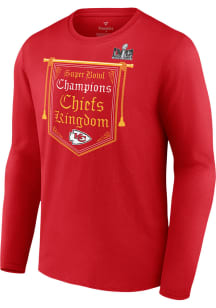 Kansas City Chiefs Red Super Bowl LVIII Champions Hometown On Top Long Sleeve T Shirt