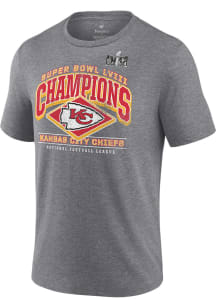 Kansas City Chiefs Grey Super Bowl LVIII Champions Historic Win Short Sleeve Fashion T Shirt