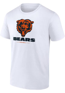 Chicago Bears White Lockup Short Sleeve T Shirt