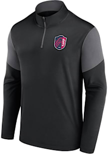 St Louis City SC Mens Black Fundamentals Long Sleeve Qtr Zip Pullover
