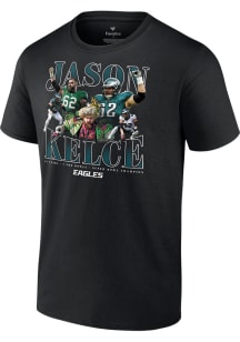 Jason Kelce Philadelphia Eagles Black Micromoment Short Sleeve Player T Shirt
