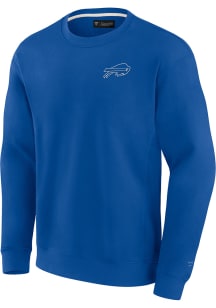 Buffalo Bills Mens Blue Signature Fleece Long Sleeve Crew Sweatshirt