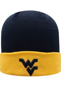 West Virginia Mountaineers Navy Blue 2T Cuff Mens Knit Hat