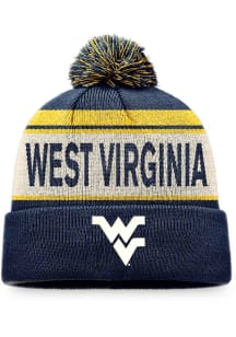 West Virginia Mountaineers Navy Blue 3T Cuff Knit Mens Knit Hat