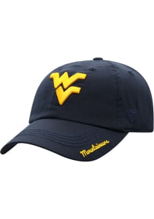 West Virginia Mountaineers Navy Blue Staple Womens Adjustable Hat