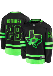 Jake Oettinger Dallas Stars Mens Black Alt Hockey Jersey