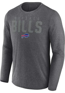 Buffalo Bills Charcoal Poly Blackout Long Sleeve T-Shirt