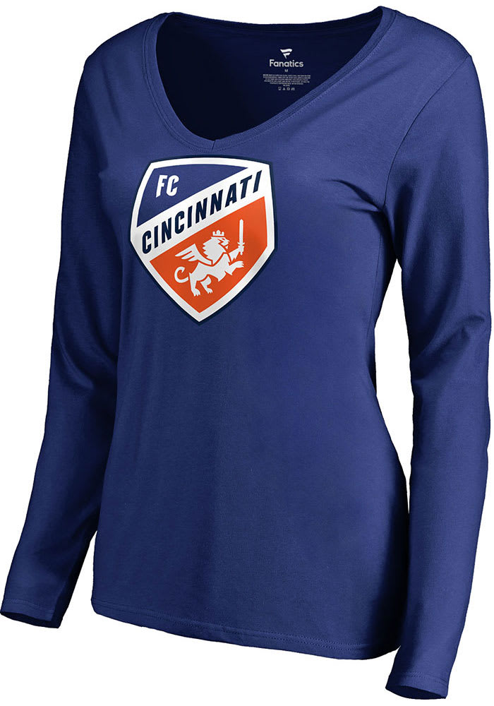 FC Cincinnati Womens Blue Primary Logo LS Tee