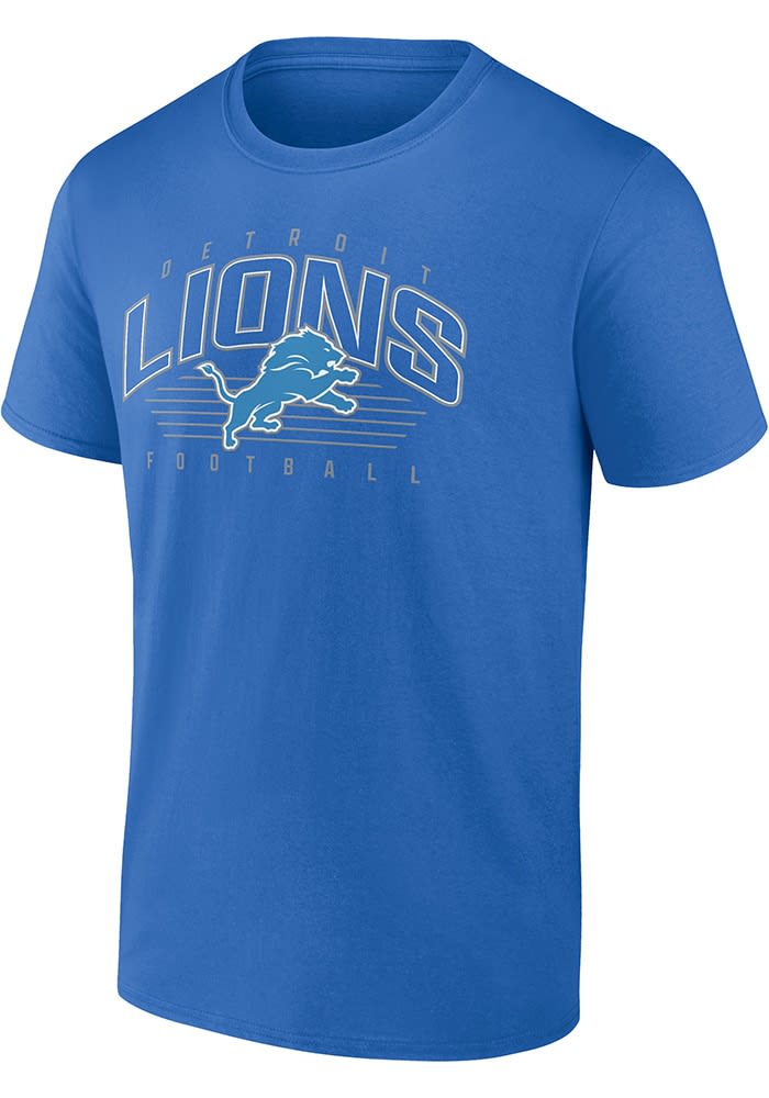 Detroit Lions BLUE Line Clash Short Sleeve T Shirt - 172807093