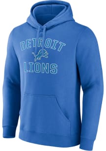 Detroit Lions Mens Blue Victory Arch Long Sleeve Hoodie