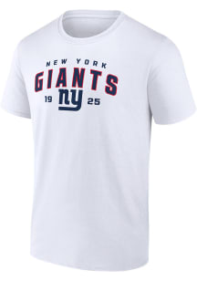 New York Giants White Arch Name Short Sleeve T Shirt