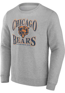 Chicago Bears Mens Grey Playability Long Sleeve Crew Sweatshirt