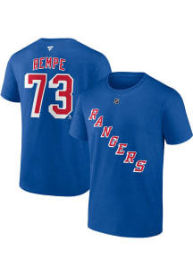 Matt Rempe New York Rangers Blue Home Short Sleeve Player T Shirt