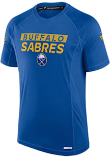 Buffalo Sabres Blue Authentic Pro Rink  Tech Short Sleeve T Shirt