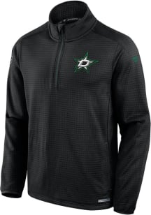 Dallas Stars Mens Black Authentic Pro Rink Long Sleeve Qtr Zip Pullover