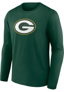 Green Bay Packers Green Evergreen Primary Logo Long Sleeve T Shirt
