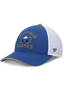 Buffalo Sabres 2024 Authentic Pro Rink 2T Trucker Adjustable Hat - Blue