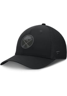 Buffalo Sabres Mens Black 2024 Authentic Pro Road Tonal Spacer Mesh Flex Hat