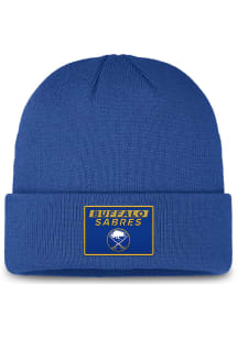 Buffalo Sabres Blue 2024 Authentic Pro Rink Prime Patch Cuff Mens Knit Hat
