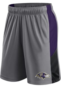 Baltimore Ravens Mens Grey Poly Shorts