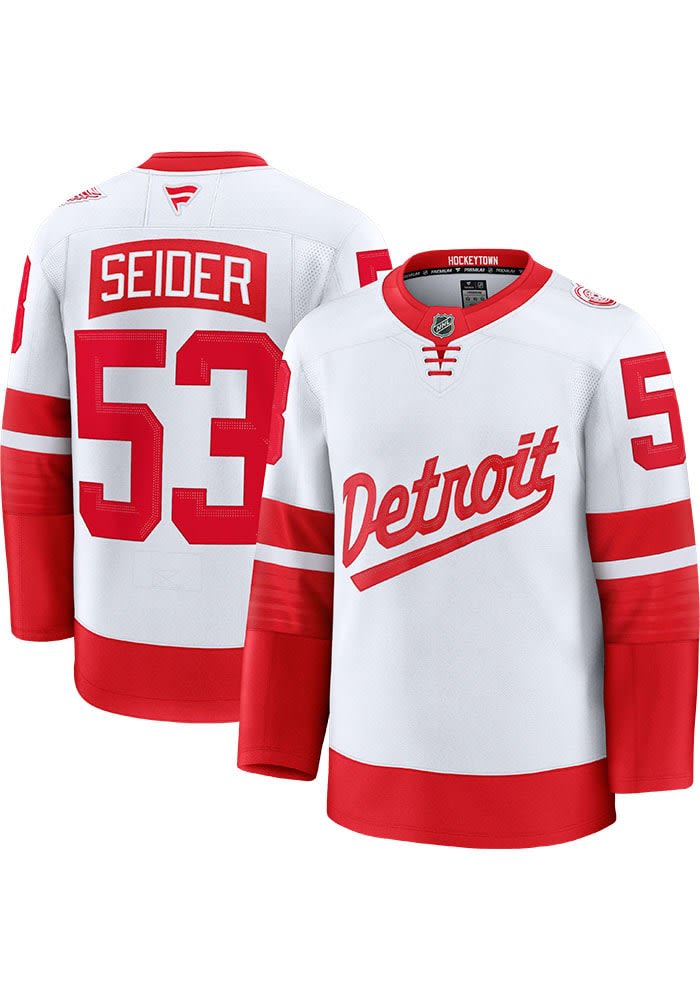 Moritz Seider Detroit Red Wings Mens White Stadium Series