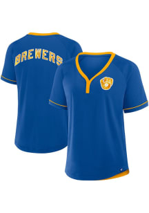 Milwaukee Brewers Womens League Fashion Baseball Jersey - Blue