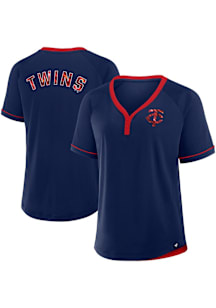 Minnesota Twins Womens League Fashion Baseball Jersey - Navy Blue
