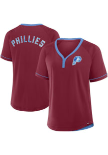 Philadelphia Phillies Womens League Fashion Baseball Jersey - Maroon