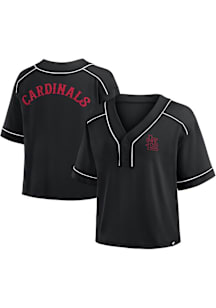 St Louis Cardinals Womens Baby Fashion Baseball Jersey - Black