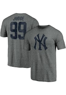 Aaron Judge New York Yankees Grey Heritage Short Sleeve Fashion Player T Shirt