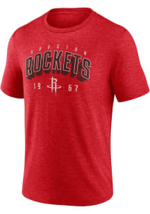 Houston Rockets Red Triblend Short Sleeve Fashion T Shirt