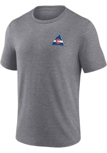 Colorado Avalanche Grey Triblend Short Sleeve Fashion T Shirt