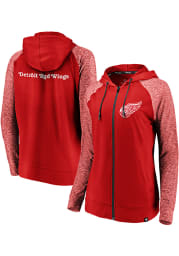 Detroit Red Wings Womens Red M2M Long Sleeve Full Zip Jacket