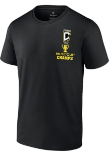 Columbus Crew Black 2023 Cup Champions Trophy Case Short Sleeve T Shirt