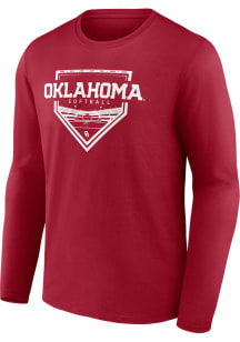 Oklahoma Sooners Crimson Softball Long Sleeve T Shirt