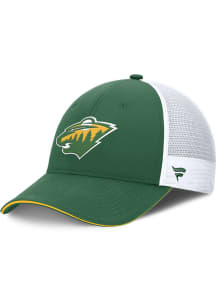 Minnesota Wild 2024 Authentic Pro Alt Jersey 2T Trucker Adjustable Hat - Green