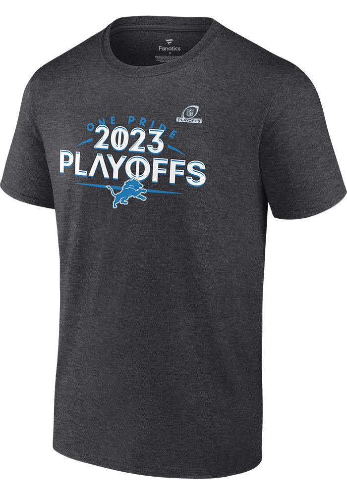 Detroit Lions CHARCOAL 2023 Playoff Participant Short Sleeve T