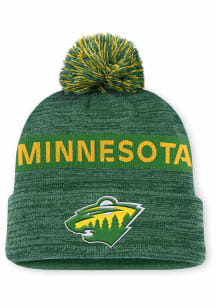 Minnesota Wild Green 2024 Authentic Pro Alt Jersey Cuff Pom Mens Knit Hat