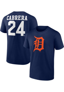 Miguel Cabrera Detroit Tigers Navy Blue Player Icon Short Sleeve Player T Shirt