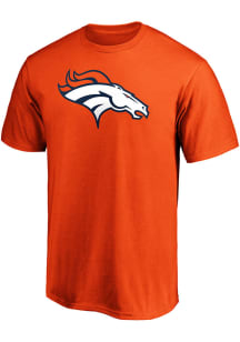 Denver Broncos Orange Cotton Primary Logo Short Sleeve T Shirt