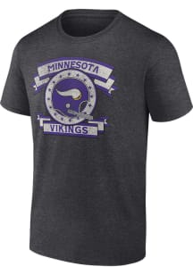 Minnesota Vikings Charcoal Cotton Short Sleeve T Shirt