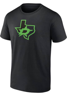 Dallas Stars Black Ref Logo Short Sleeve T Shirt